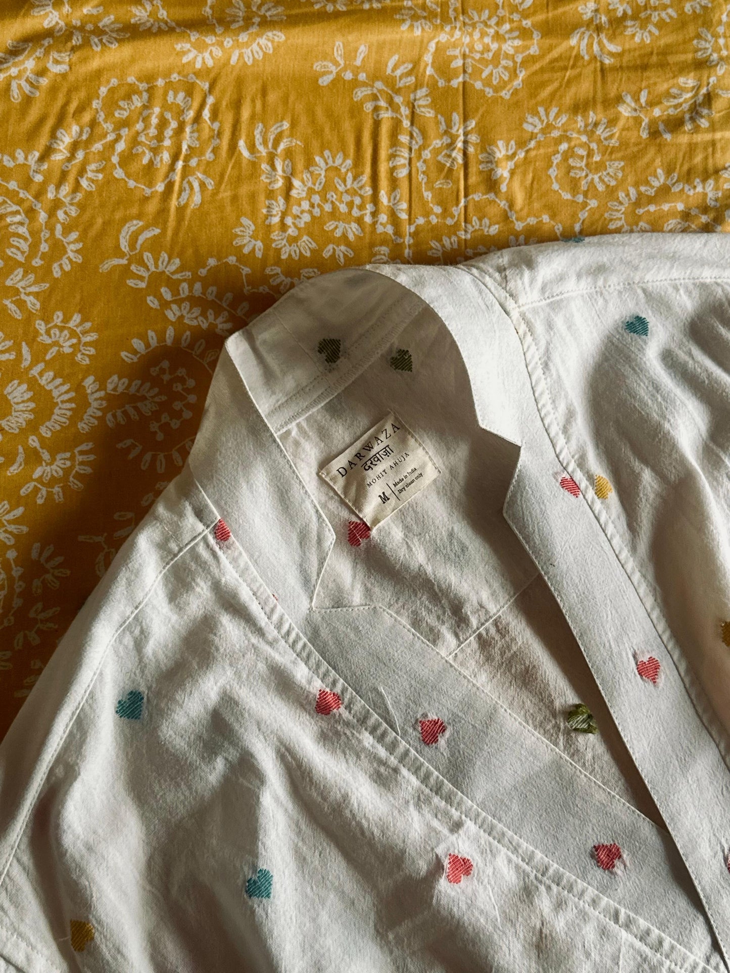 White Kurta with Hearts