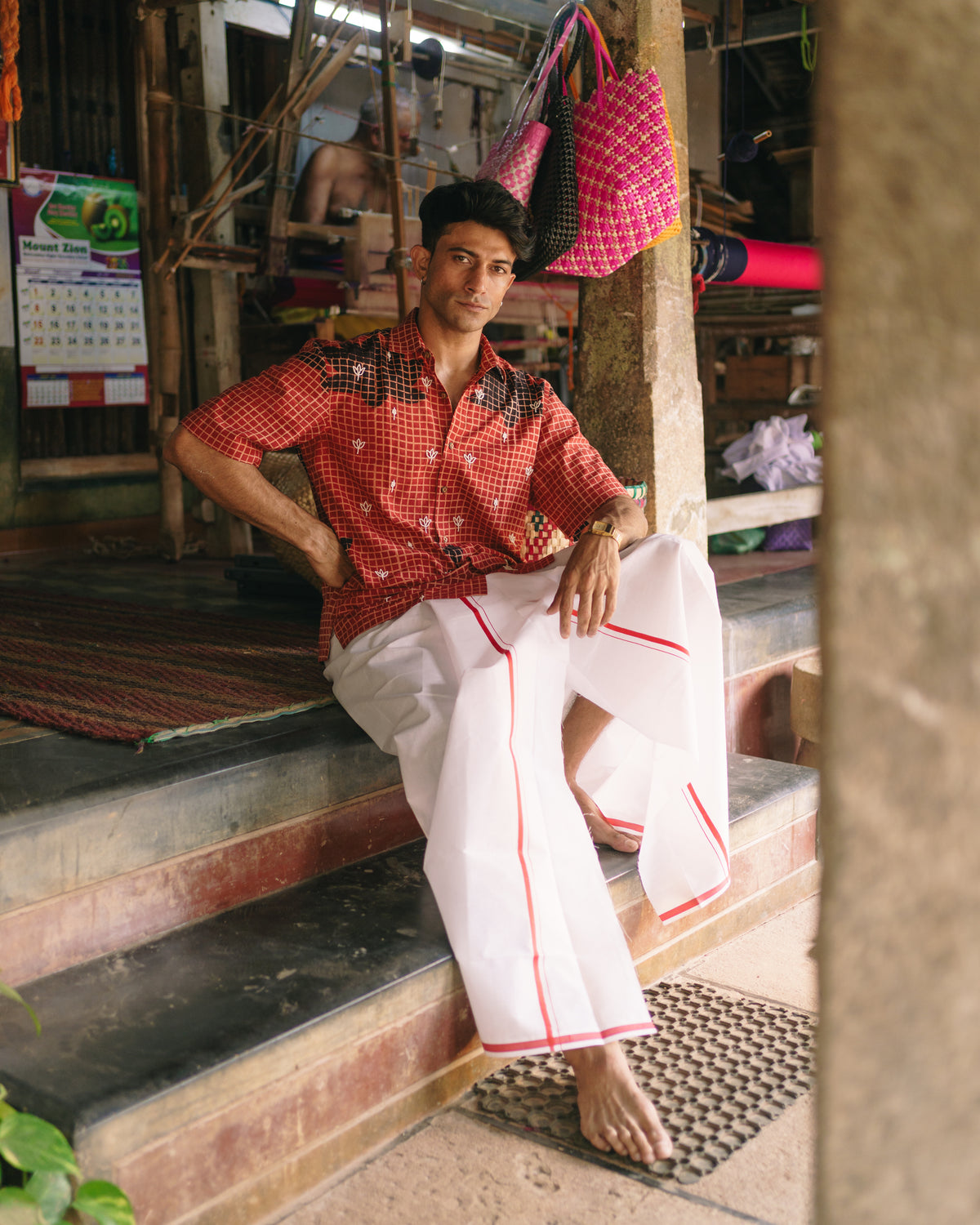 Laal Ajrakh Shirt